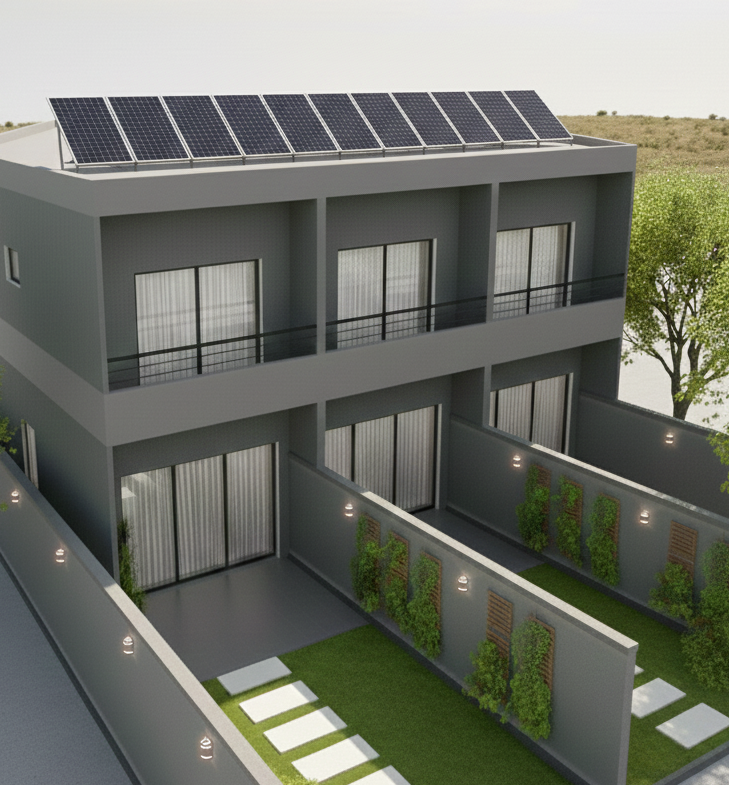 Paneles solares del desarrollo Gavilea